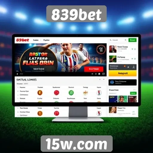 Interface do site 839bet é amigável e intuitiva